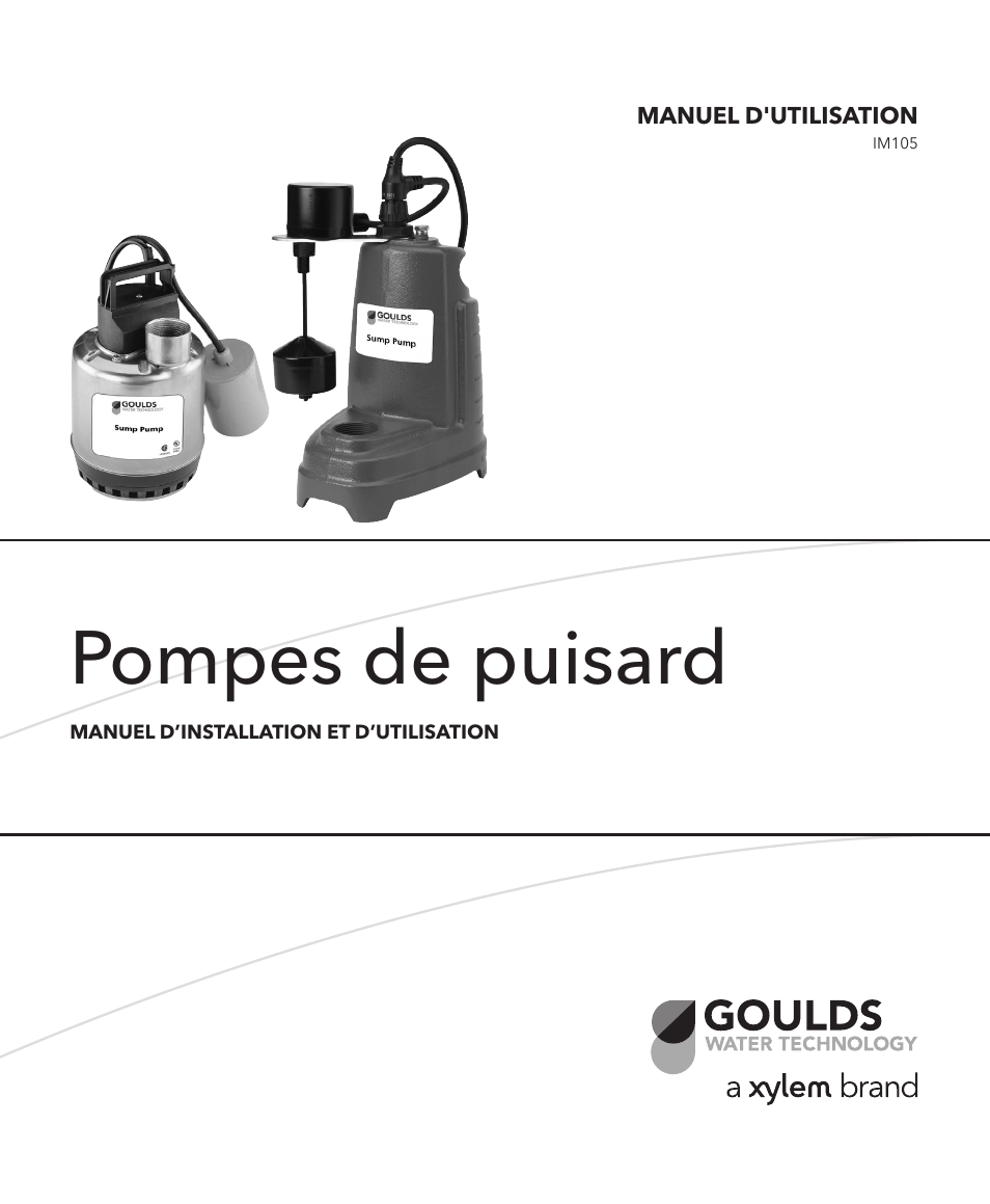Pompes de puisard | Xylem IM105R05 Sump Pumps User Manual | Page 16 / 24
