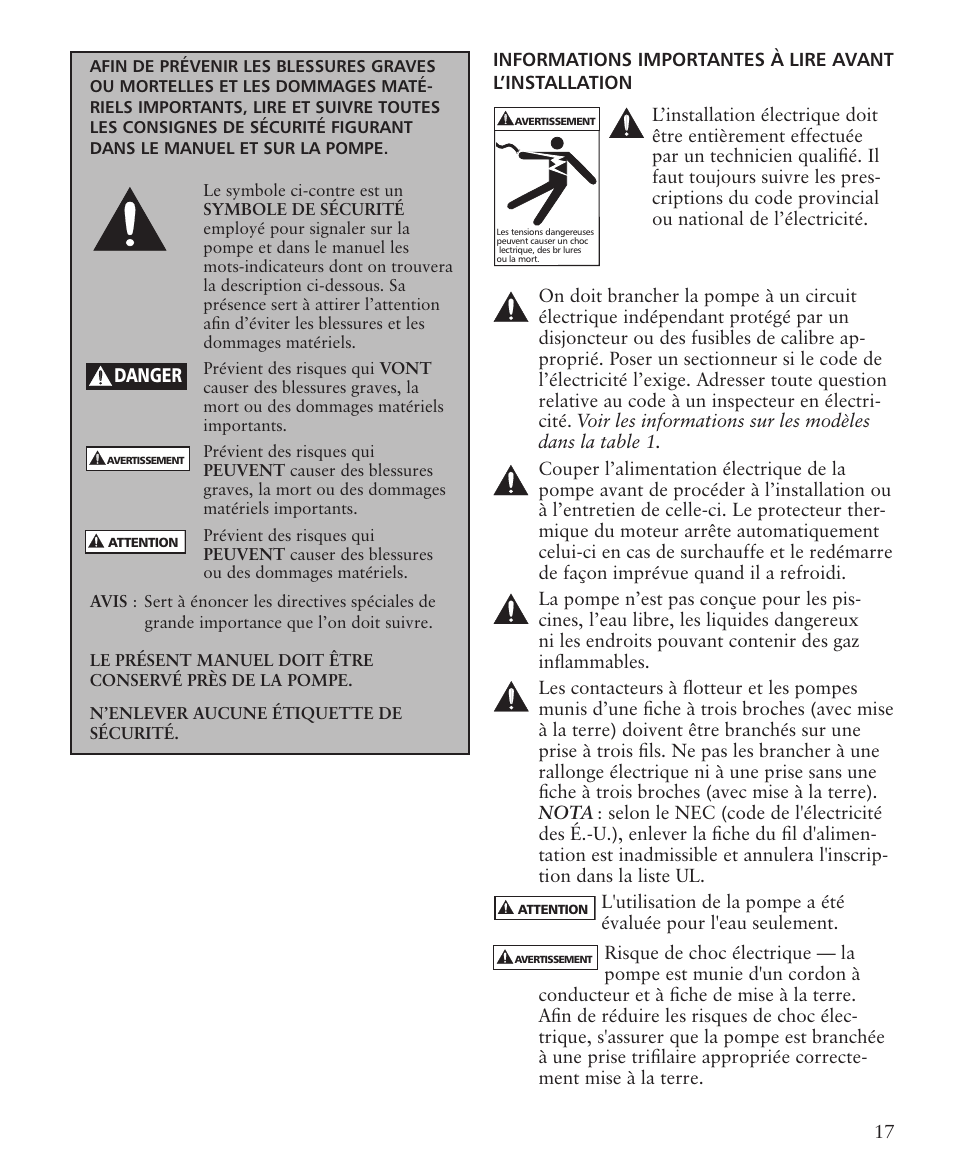 Xylem IM105R05 Sump Pumps User Manual | Page 17 / 24