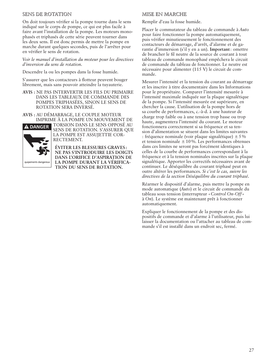 Xylem IM123 R04 Explosion Proof Wastewater Pumps Listed Class 1, Groups C and D Hazardous Locations User Manual | Page 27 / 32