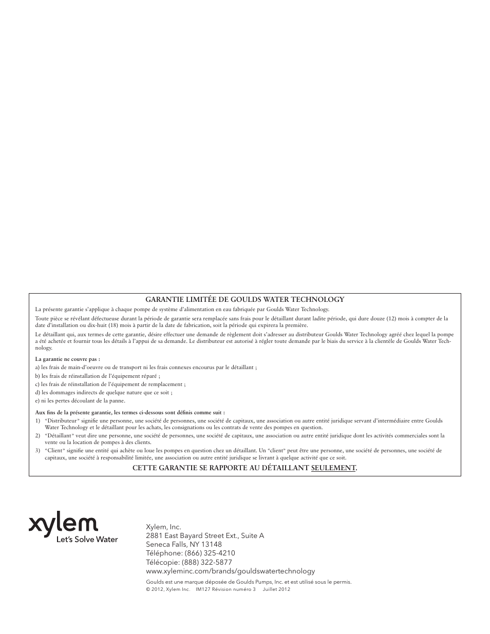 Xylem IM127 R03 Single Phase Sump, Effluent and Sewage User Manual | Page 36 / 36