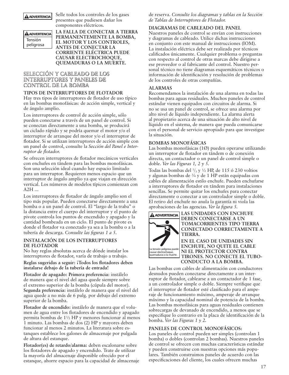 Xylem IM127 R04 Sump Pumps User Manual | Page 17 / 40