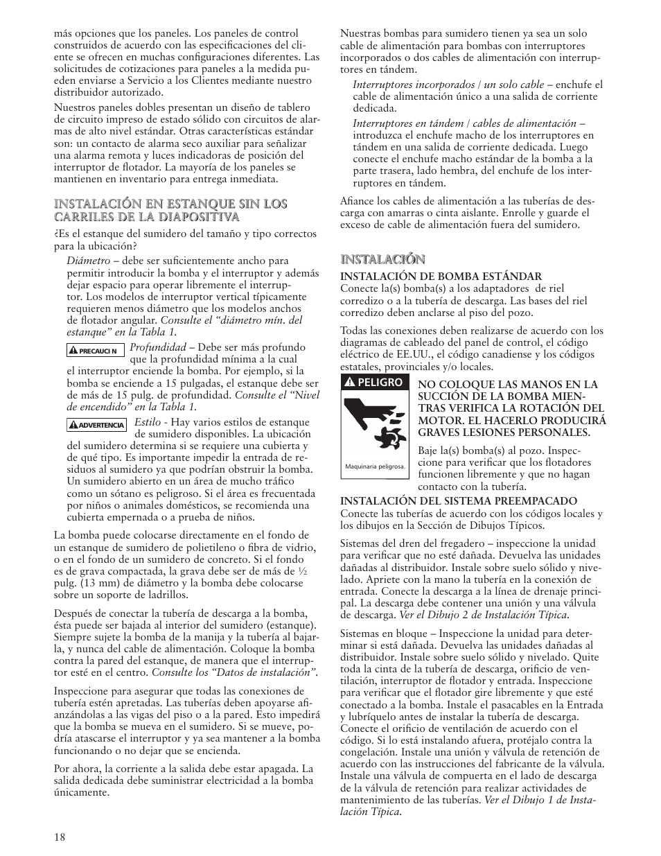 Xylem IM127 R04 Sump Pumps User Manual | Page 18 / 40