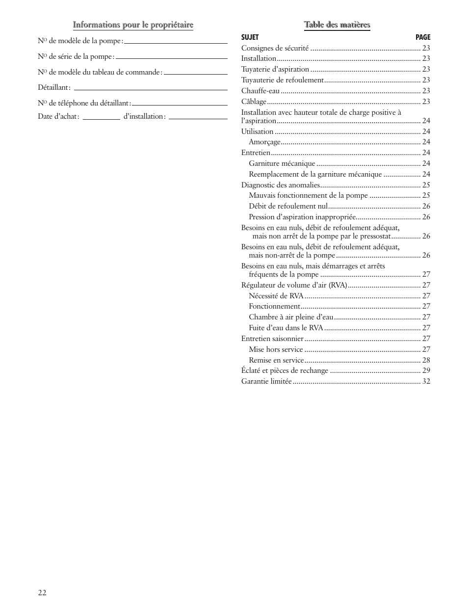Xylem IM129 R01 BF03S User Manual | Page 22 / 32