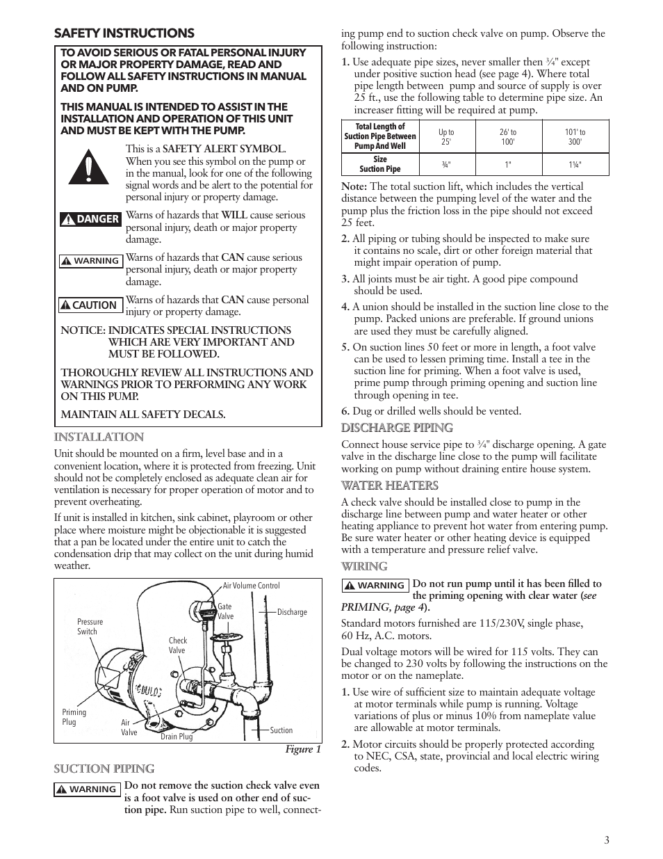 Safety instructions | Xylem IM129 R01 BF03S User Manual | Page 3 / 32