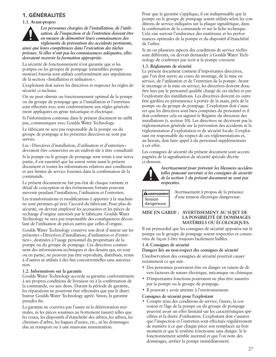 Xylem IM157 Model MPVN User Manual | Page 27 / 36