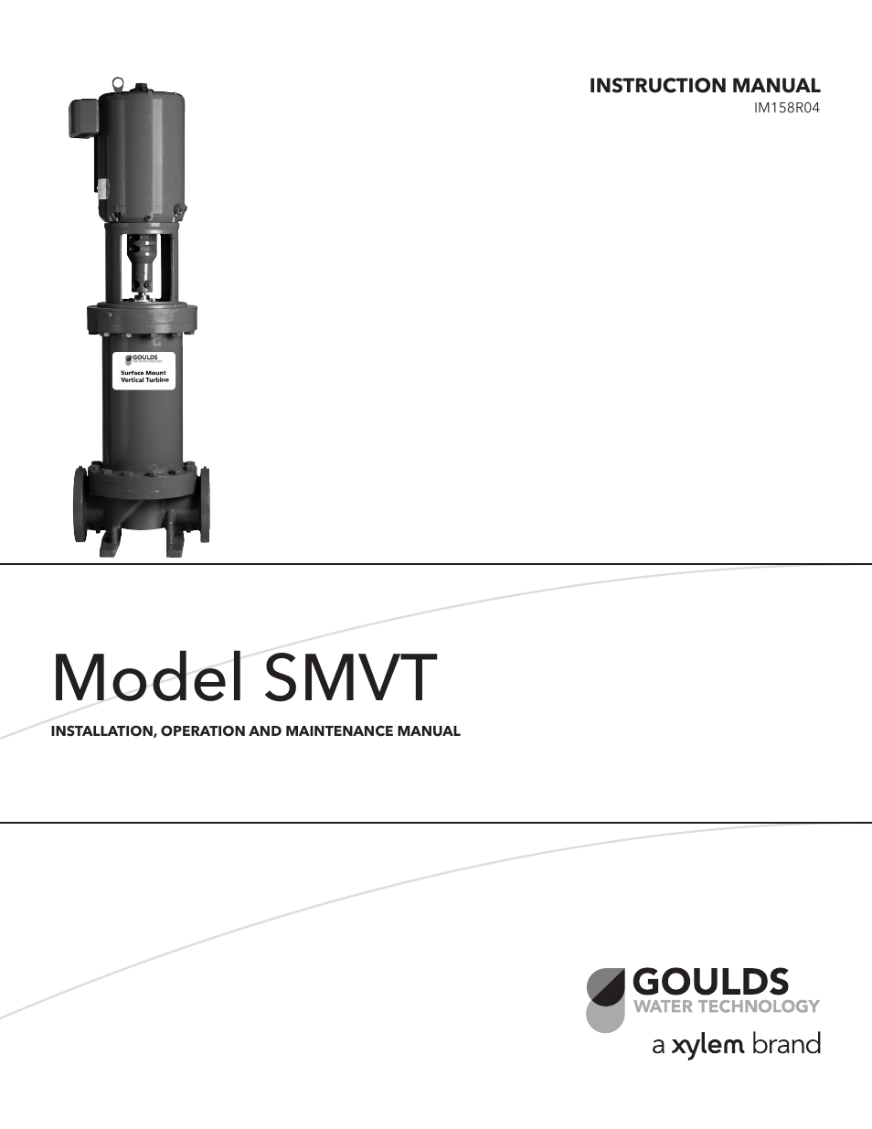Xylem IM158 R04 Model SMVT User Manual | 40 pages