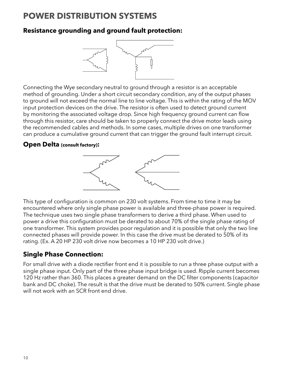 Power distribution systems | Xylem IM167 R8 Aquavar CPC (Centrifugal Pump Control) User Manual | Page 10 / 152
