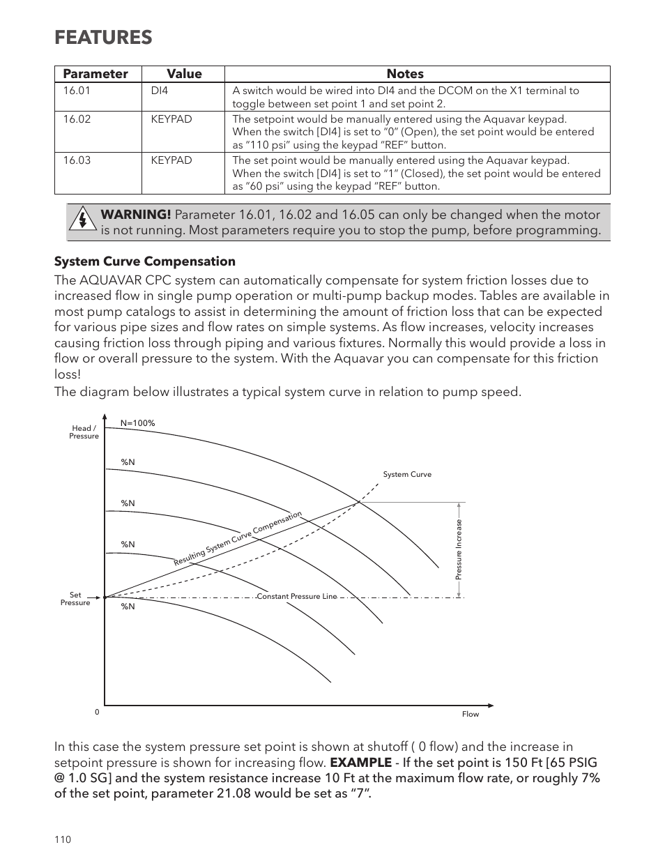 Features | Xylem IM167 R8 Aquavar CPC (Centrifugal Pump Control) User Manual | Page 110 / 152