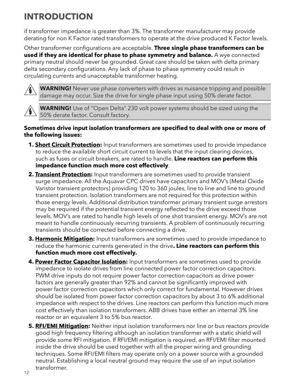 Introduction | Xylem IM167 R8 Aquavar CPC (Centrifugal Pump Control) User Manual | Page 12 / 152