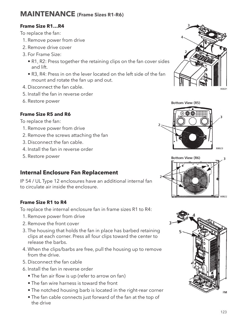 Maintenance | Xylem IM167 R8 Aquavar CPC (Centrifugal Pump Control) User Manual | Page 123 / 152