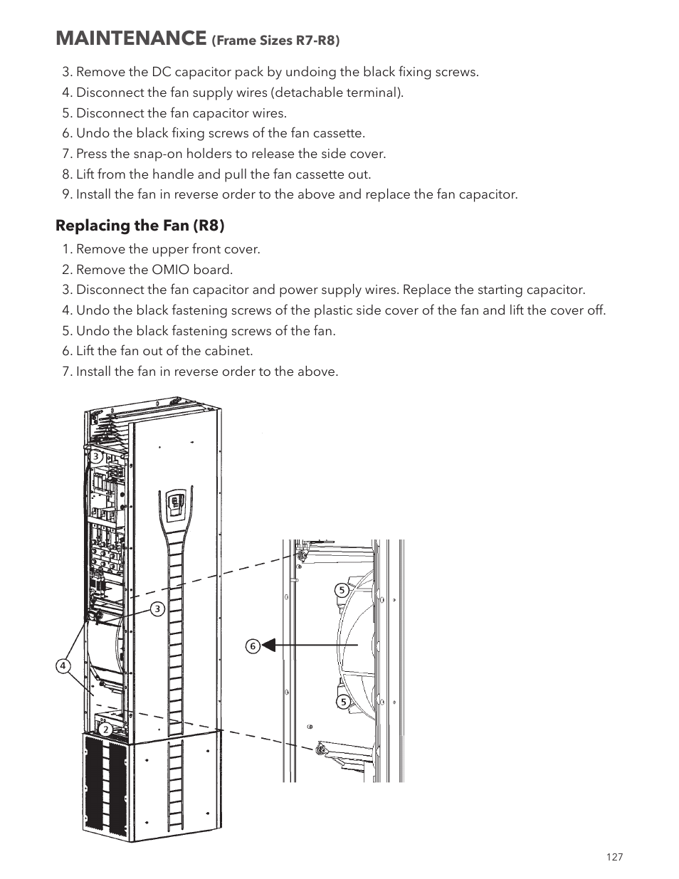 Maintenance | Xylem IM167 R8 Aquavar CPC (Centrifugal Pump Control) User Manual | Page 127 / 152