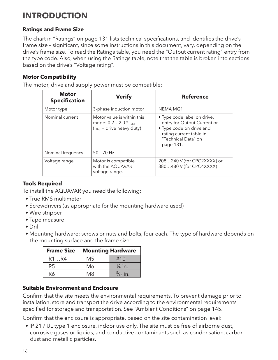 Introduction | Xylem IM167 R8 Aquavar CPC (Centrifugal Pump Control) User Manual | Page 16 / 152