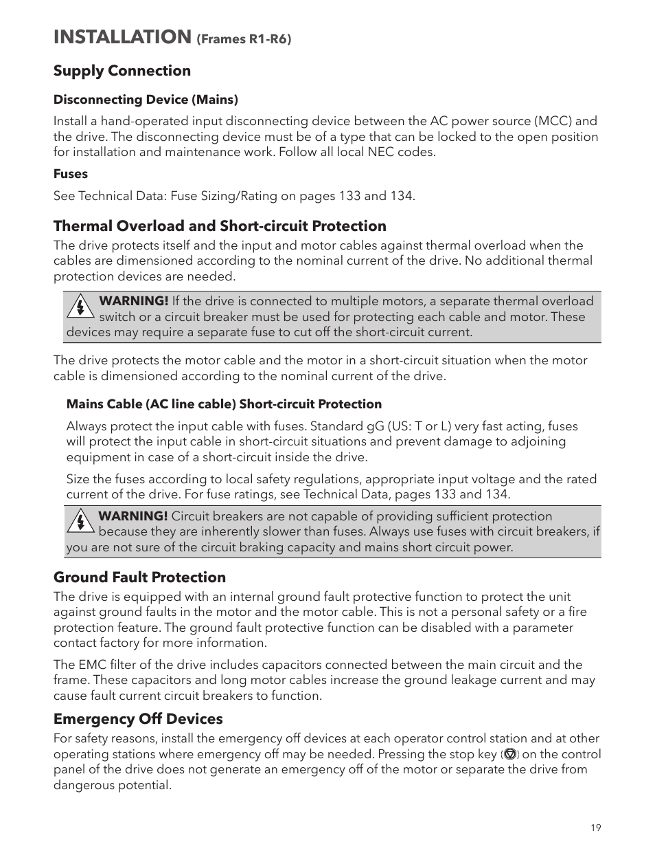 Installation | Xylem IM167 R8 Aquavar CPC (Centrifugal Pump Control) User Manual | Page 19 / 152