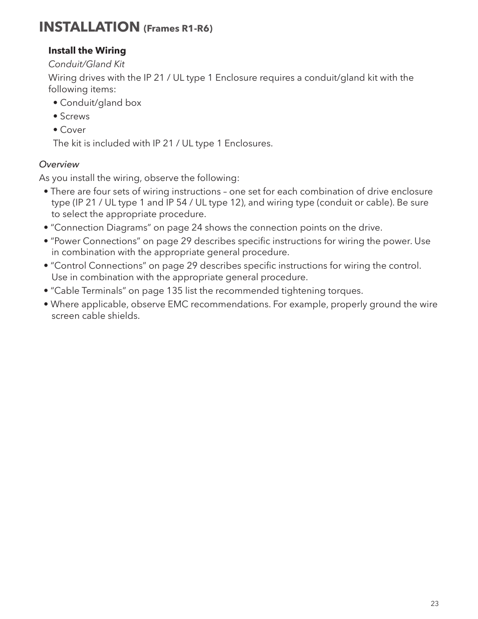Installation | Xylem IM167 R8 Aquavar CPC (Centrifugal Pump Control) User Manual | Page 23 / 152
