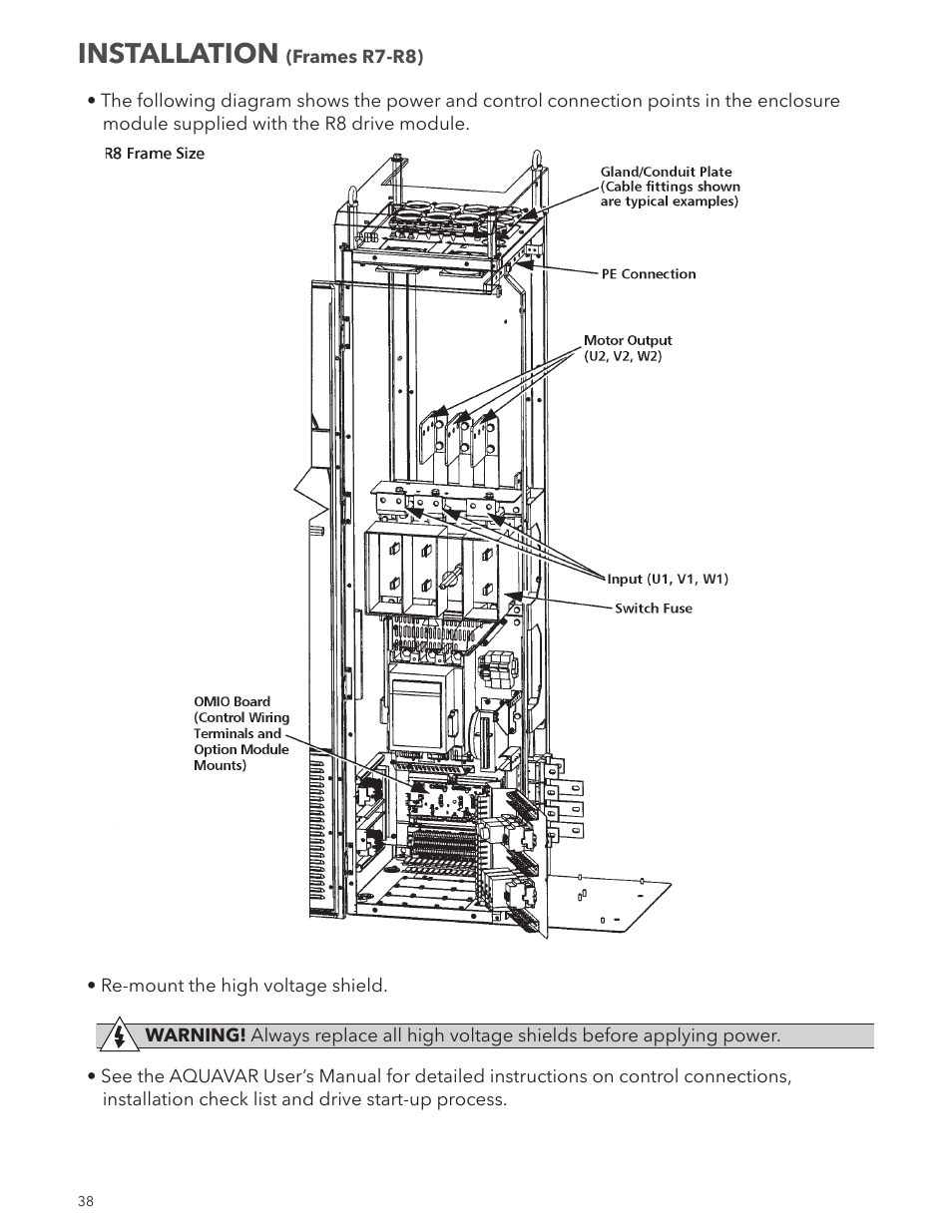 Installation | Xylem IM167 R8 Aquavar CPC (Centrifugal Pump Control) User Manual | Page 38 / 152