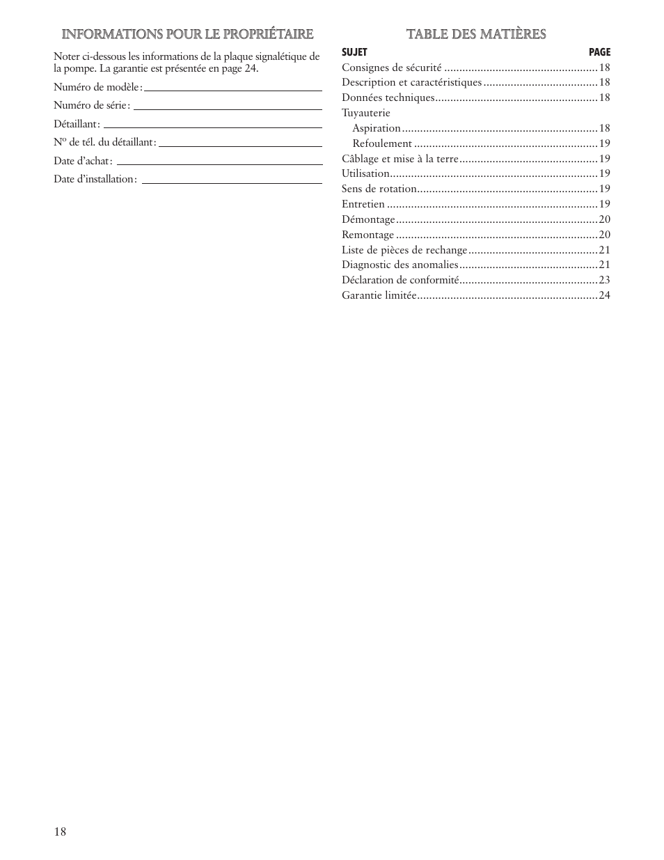 Xylem IM181 R01 Prime Line SP User Manual | Page 18 / 24