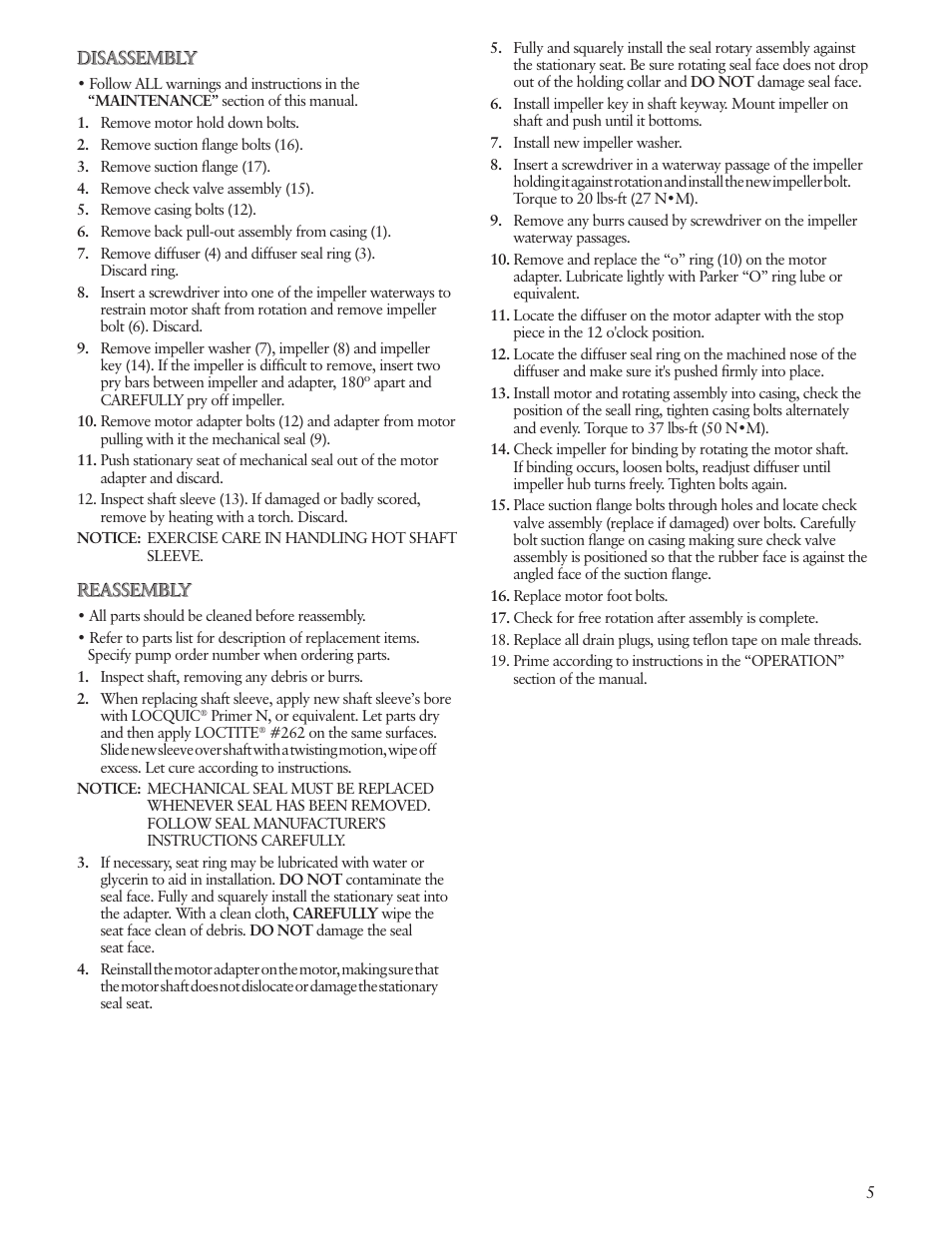 Xylem IM181 R01 Prime Line SP User Manual | Page 5 / 24