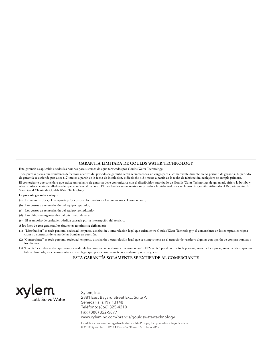 Xylem IM184 R05 Ditch Wizard Contractor Dewatering Pump User Manual | Page 13 / 20