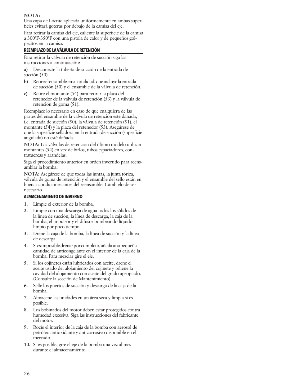 Xylem IM191 R03 Marlow Series Prime Line Self-Priming Centrifugal Pumps User Manual | Page 26 / 52