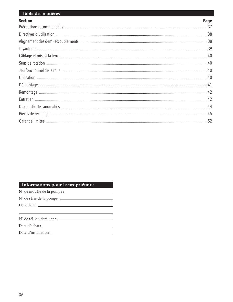 Xylem IM191 R03 Marlow Series Prime Line Self-Priming Centrifugal Pumps User Manual | Page 36 / 52