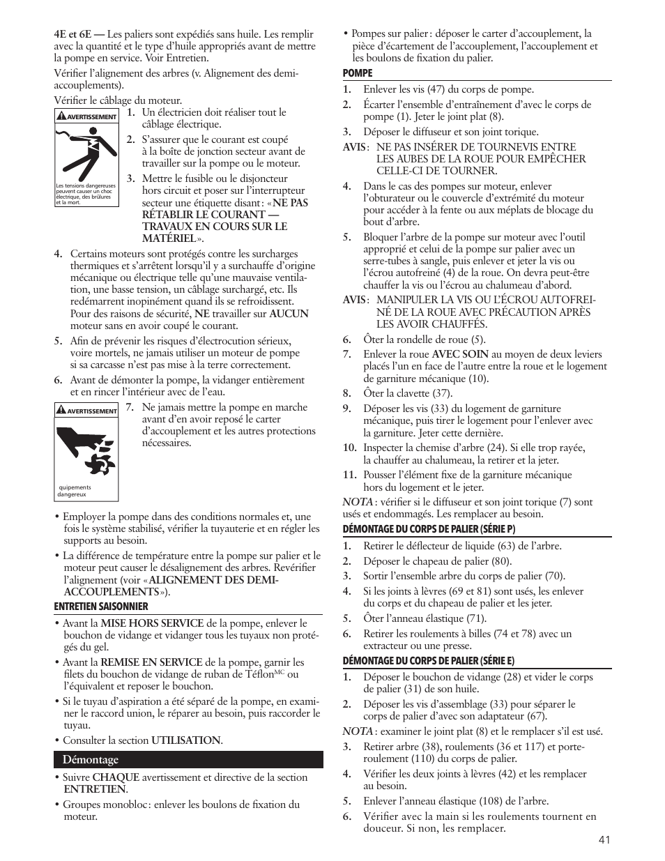 Xylem IM191 R03 Marlow Series Prime Line Self-Priming Centrifugal Pumps User Manual | Page 41 / 52