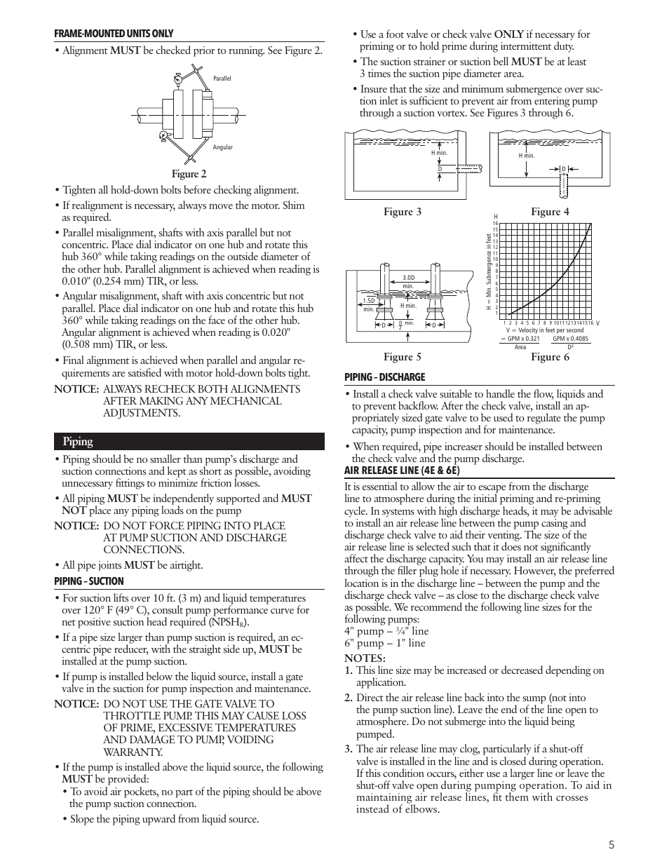 Piping | Xylem IM191 R03 Marlow Series Prime Line Self-Priming Centrifugal Pumps User Manual | Page 5 / 52