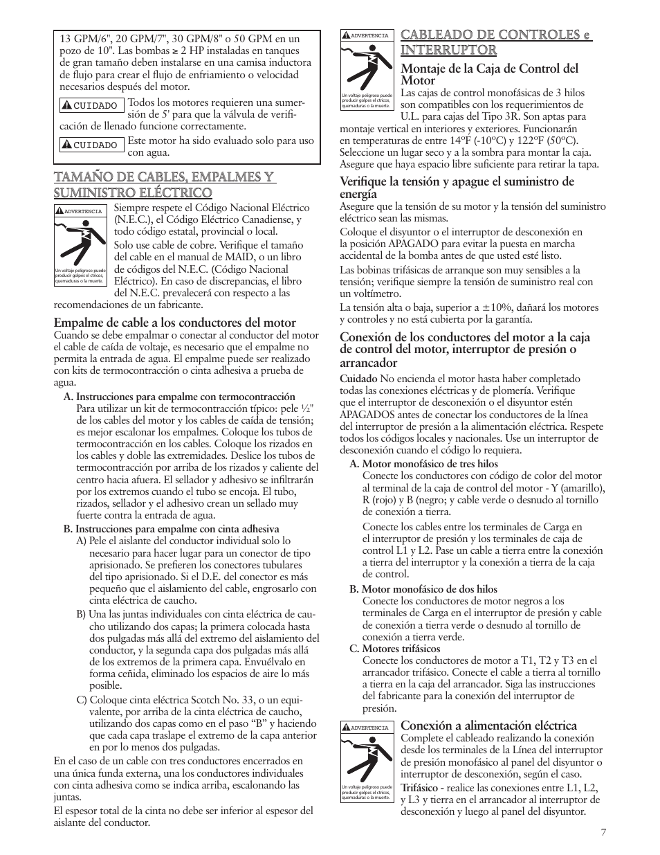 Xylem IM204 R03 CentriPro 4 Motor User Manual | Page 7 / 12