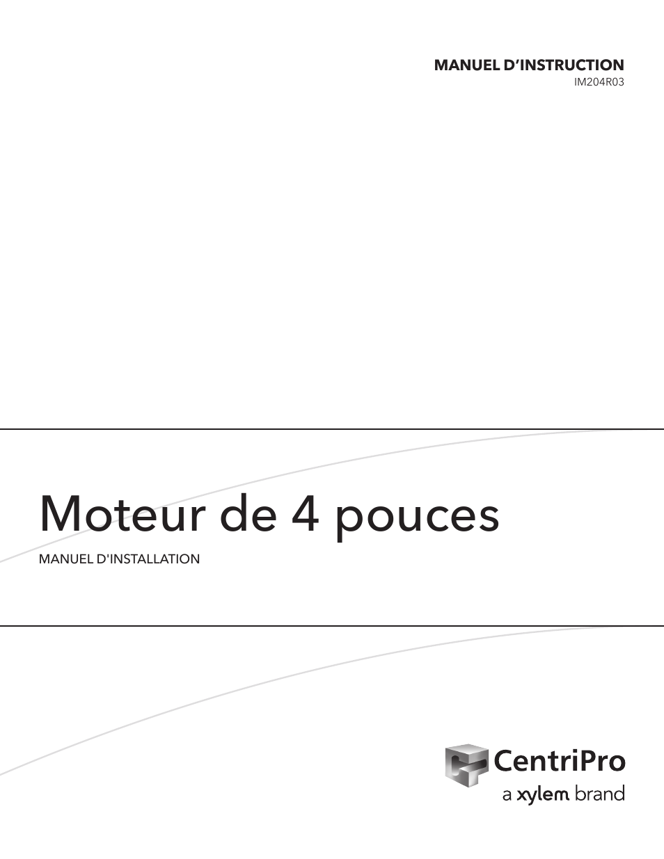 Moteur de 4 pouces | Xylem IM204 R03 CentriPro 4 Motor User Manual | Page 9 / 12