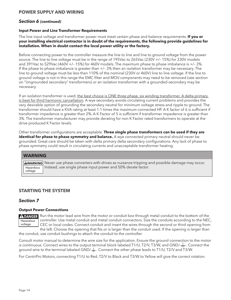 Xylem IM213R04 S-Drive Constant Pressure Aquavar SPD Variable Speed Pump Control User Manual | Page 14 / 88