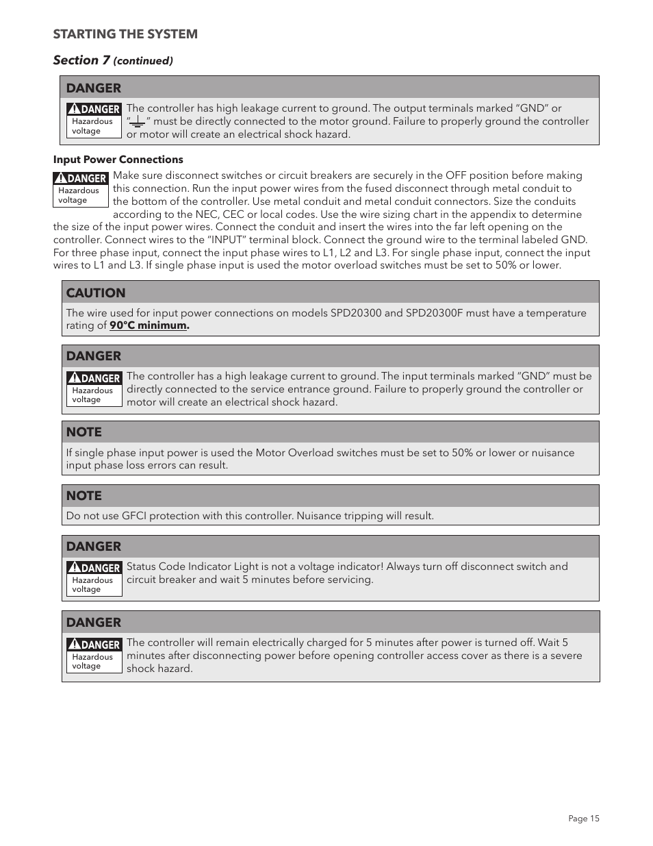 Xylem IM213R04 S-Drive Constant Pressure Aquavar SPD Variable Speed Pump Control User Manual | Page 15 / 88