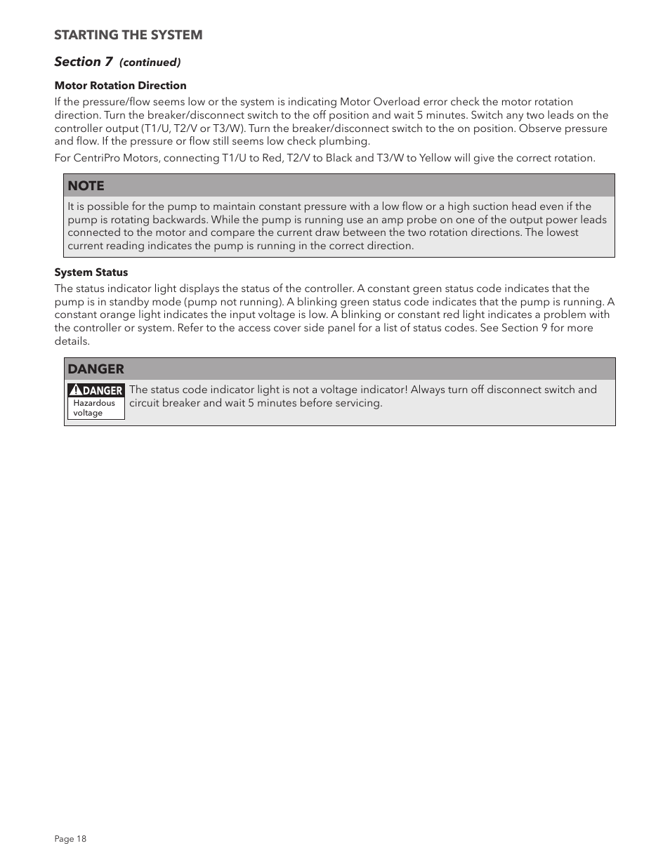 Xylem IM213R04 S-Drive Constant Pressure Aquavar SPD Variable Speed Pump Control User Manual | Page 18 / 88