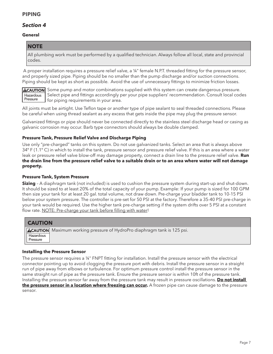 Xylem IM213R04 S-Drive Constant Pressure Aquavar SPD Variable Speed Pump Control User Manual | Page 7 / 88