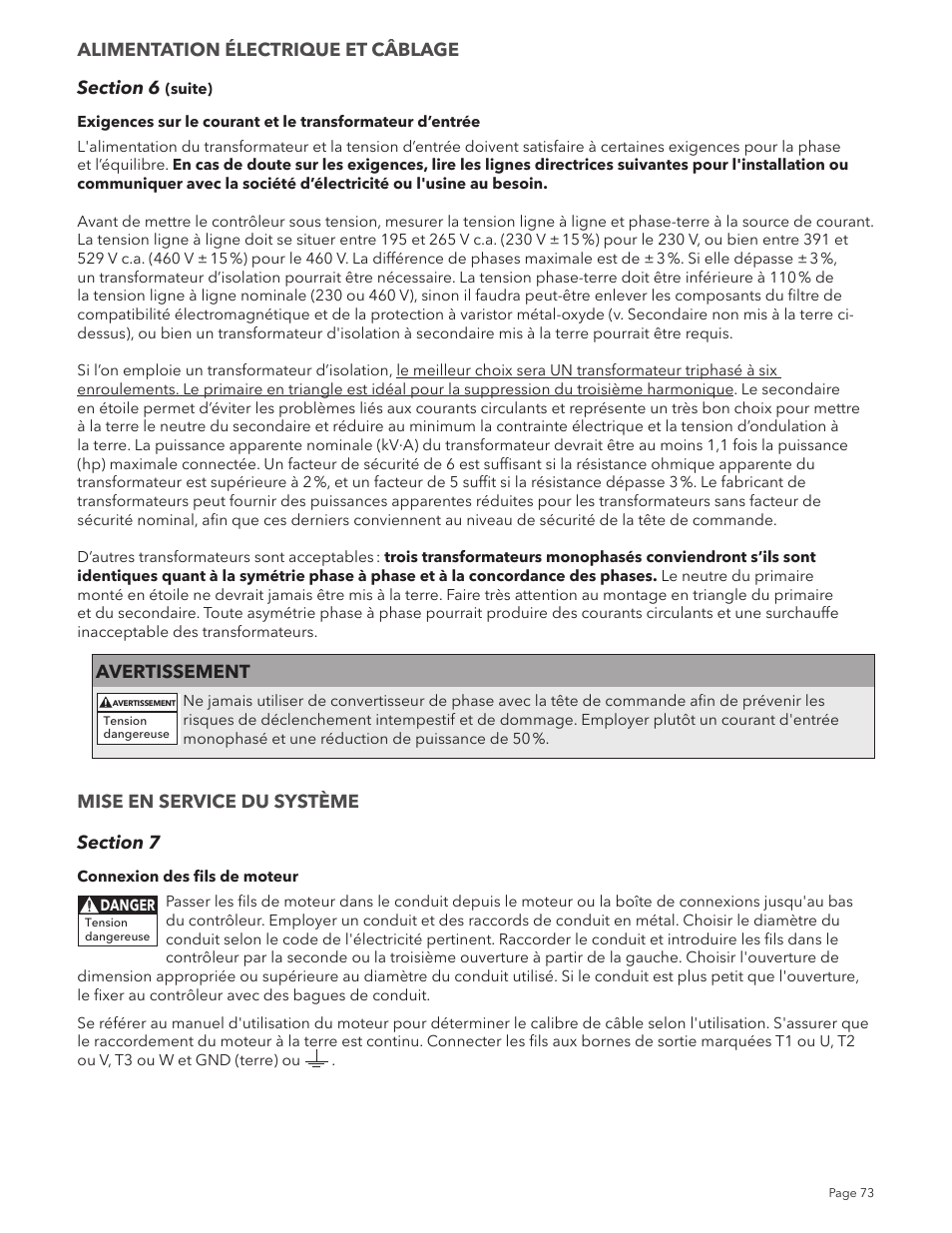 Xylem IM213R04 S-Drive Constant Pressure Aquavar SPD Variable Speed Pump Control User Manual | Page 73 / 88