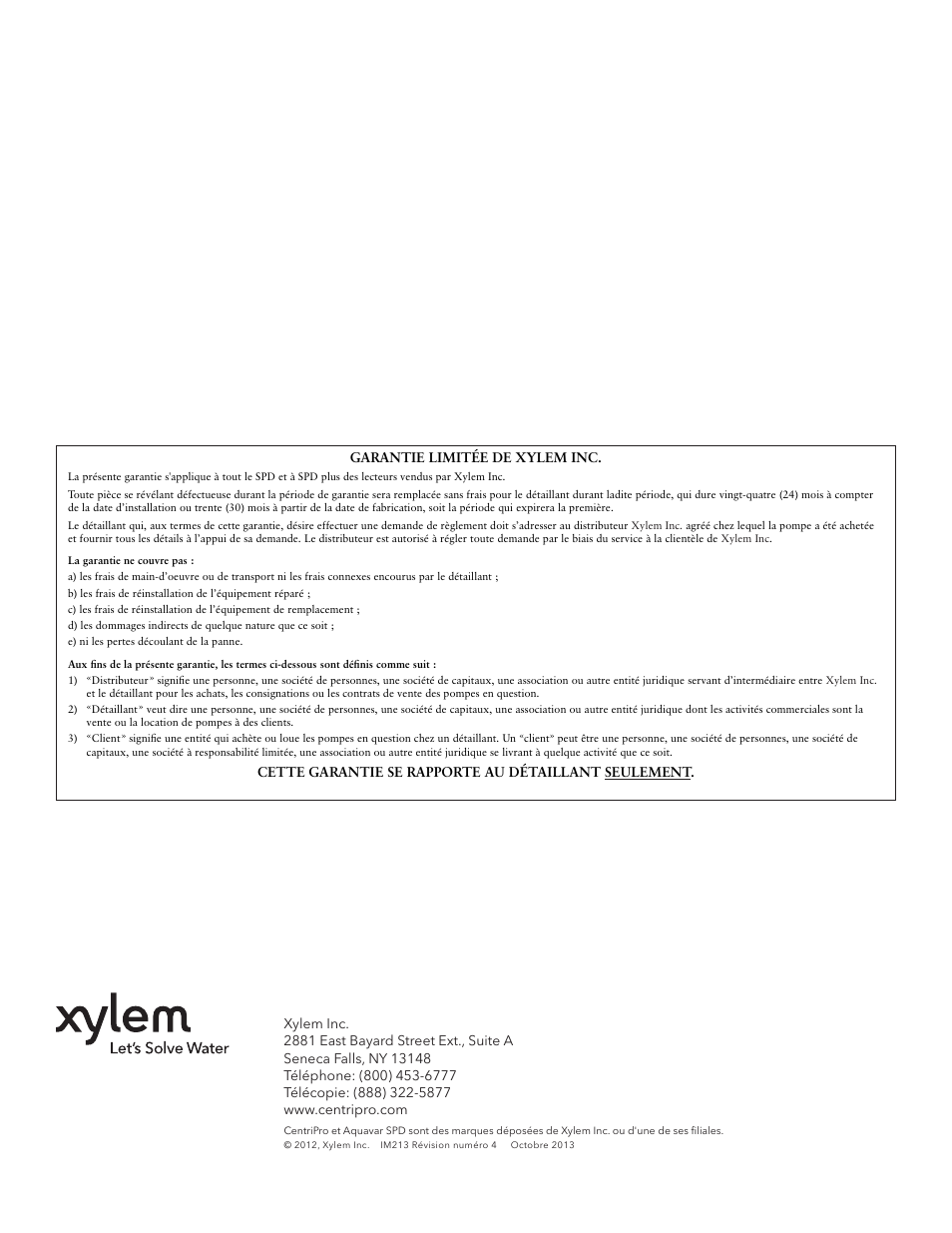 Xylem IM213R04 S-Drive Constant Pressure Aquavar SPD Variable Speed Pump Control User Manual | Page 88 / 88