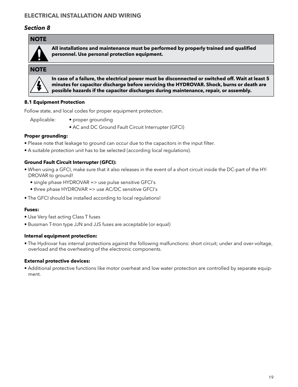 Xylem IM223 R04 Hydrovar Pump Control User Manual | Page 19 / 80