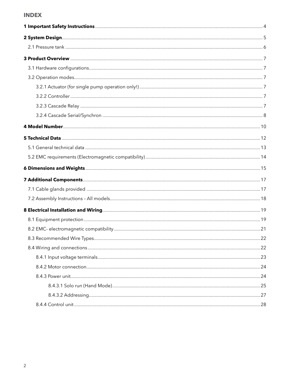 Xylem IM223 R04 Hydrovar Pump Control User Manual | Page 2 / 80