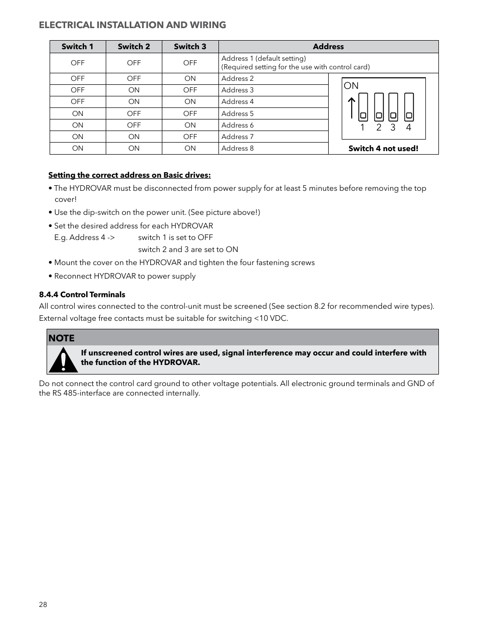 Xylem IM223 R04 Hydrovar Pump Control User Manual | Page 28 / 80