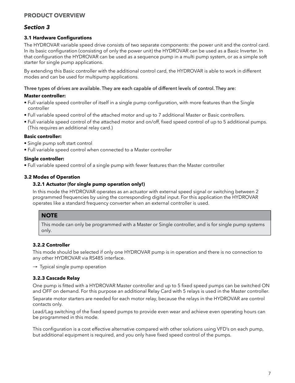 Xylem IM223 R04 Hydrovar Pump Control User Manual | Page 7 / 80