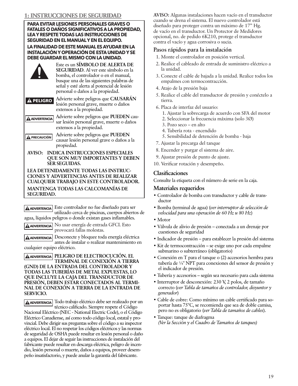 Xylem IM229 R06 Aquavar SOLO User Manual | Page 19 / 48