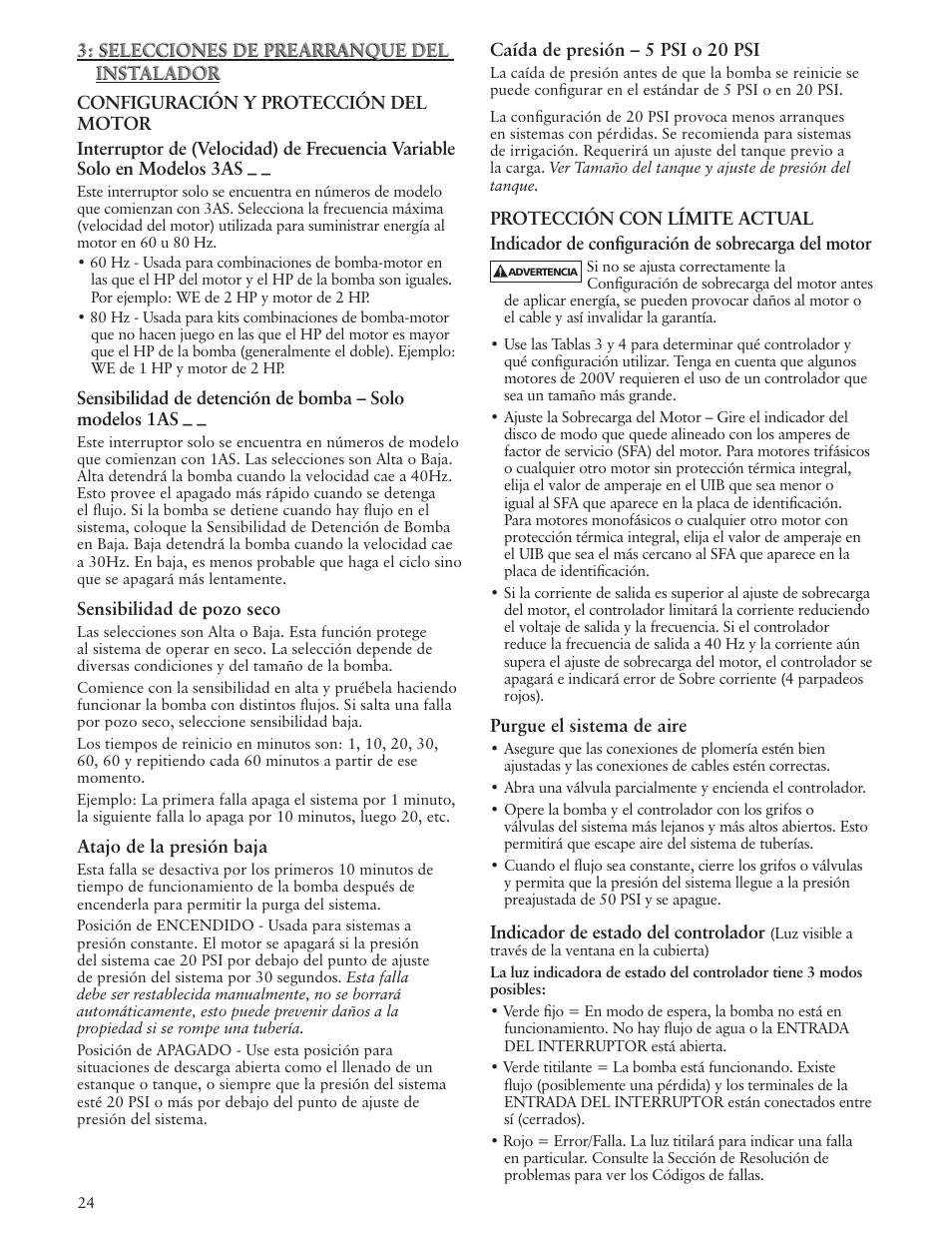 Xylem IM229 R06 Aquavar SOLO User Manual | Page 24 / 48