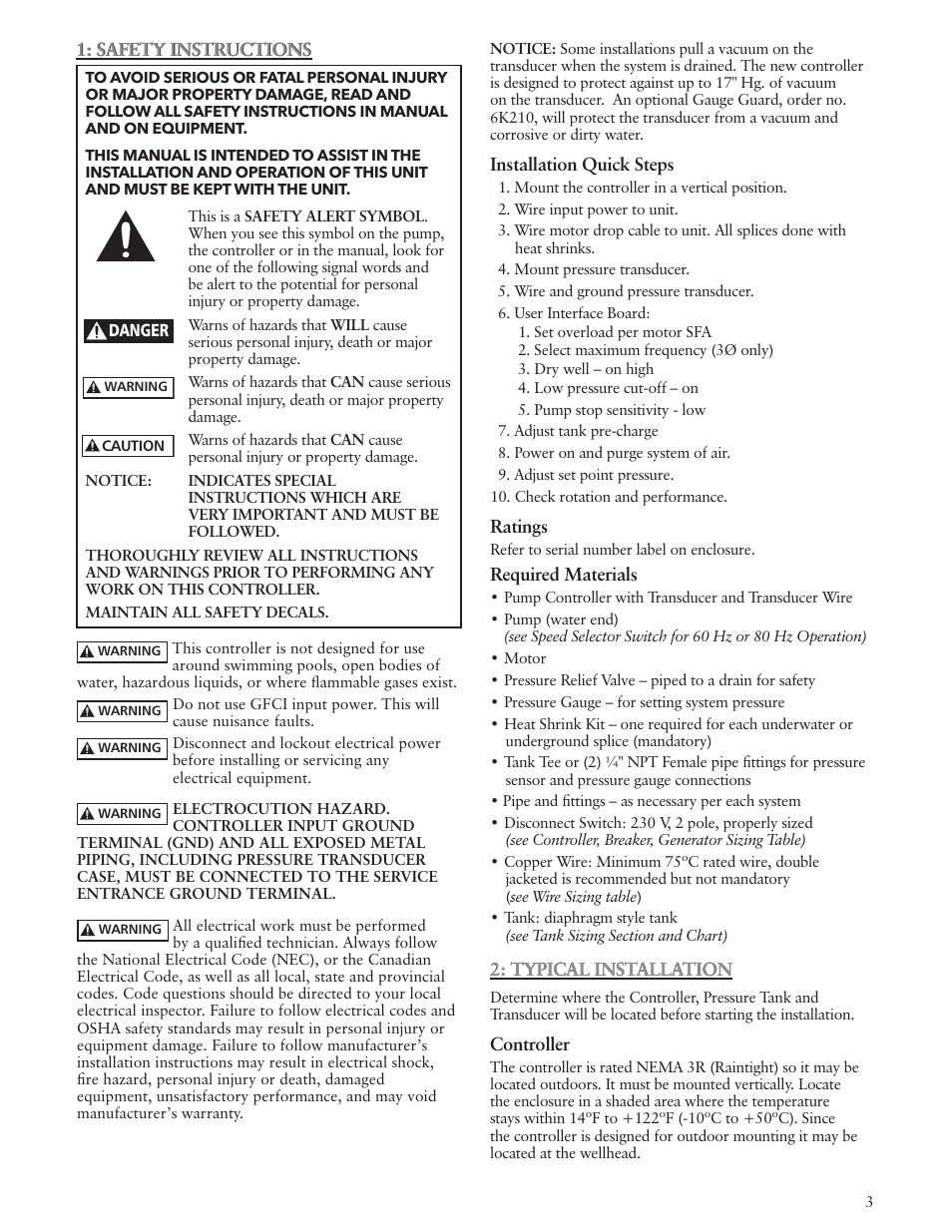 Xylem IM229 R06 Aquavar SOLO User Manual | Page 3 / 48
