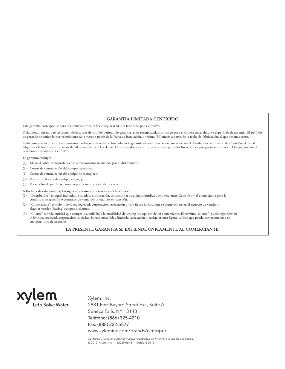 Xylem IM229 R06 Aquavar SOLO User Manual | Page 32 / 48