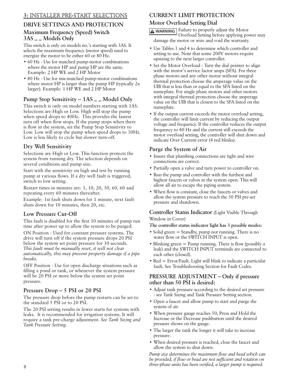 Xylem IM229 R06 Aquavar SOLO User Manual | Page 8 / 48