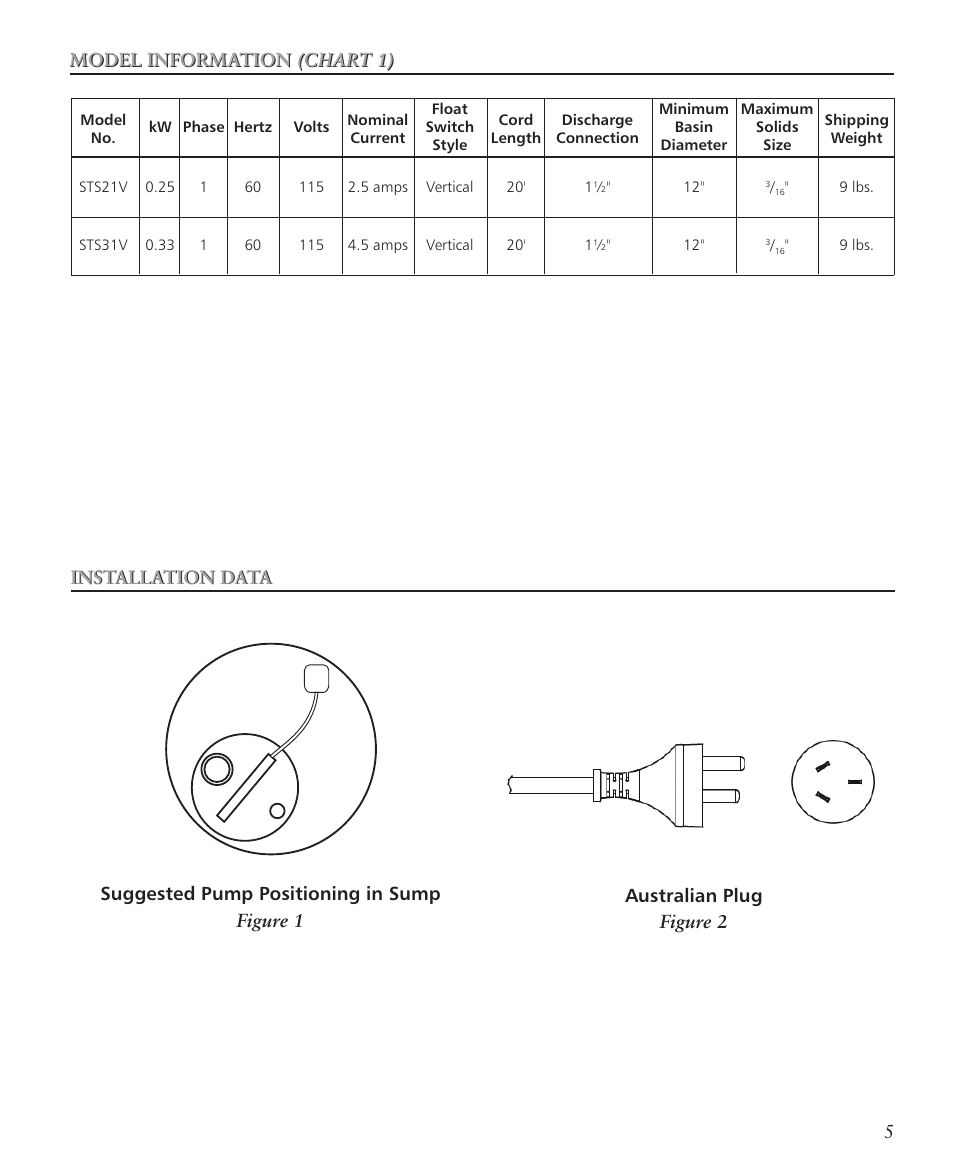 Xylem IM236 R01 Sump Pumps User Manual | Page 5 / 8