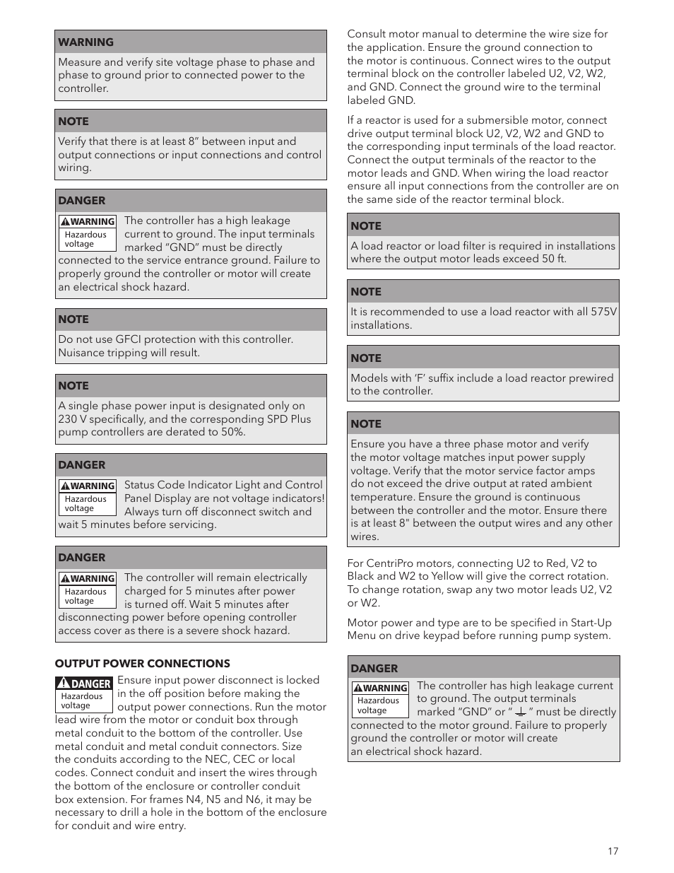 Xylem IM244R04 SPD Plus Variable Speed Pump Control User Manual | Page 17 / 36