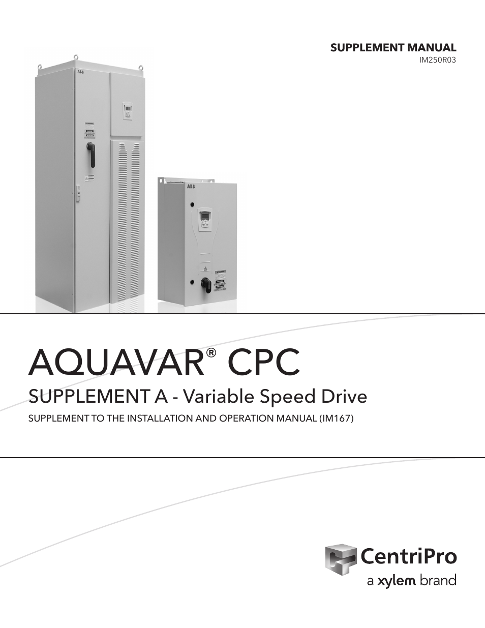 Xylem IM250R03 Aquavar CPC-FD User Manual | 44 pages
