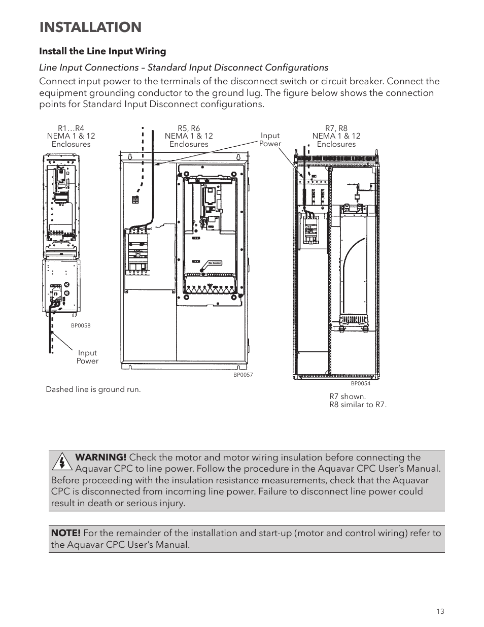 Installation | Xylem IM250R03 Aquavar CPC-FD User Manual | Page 13 / 44
