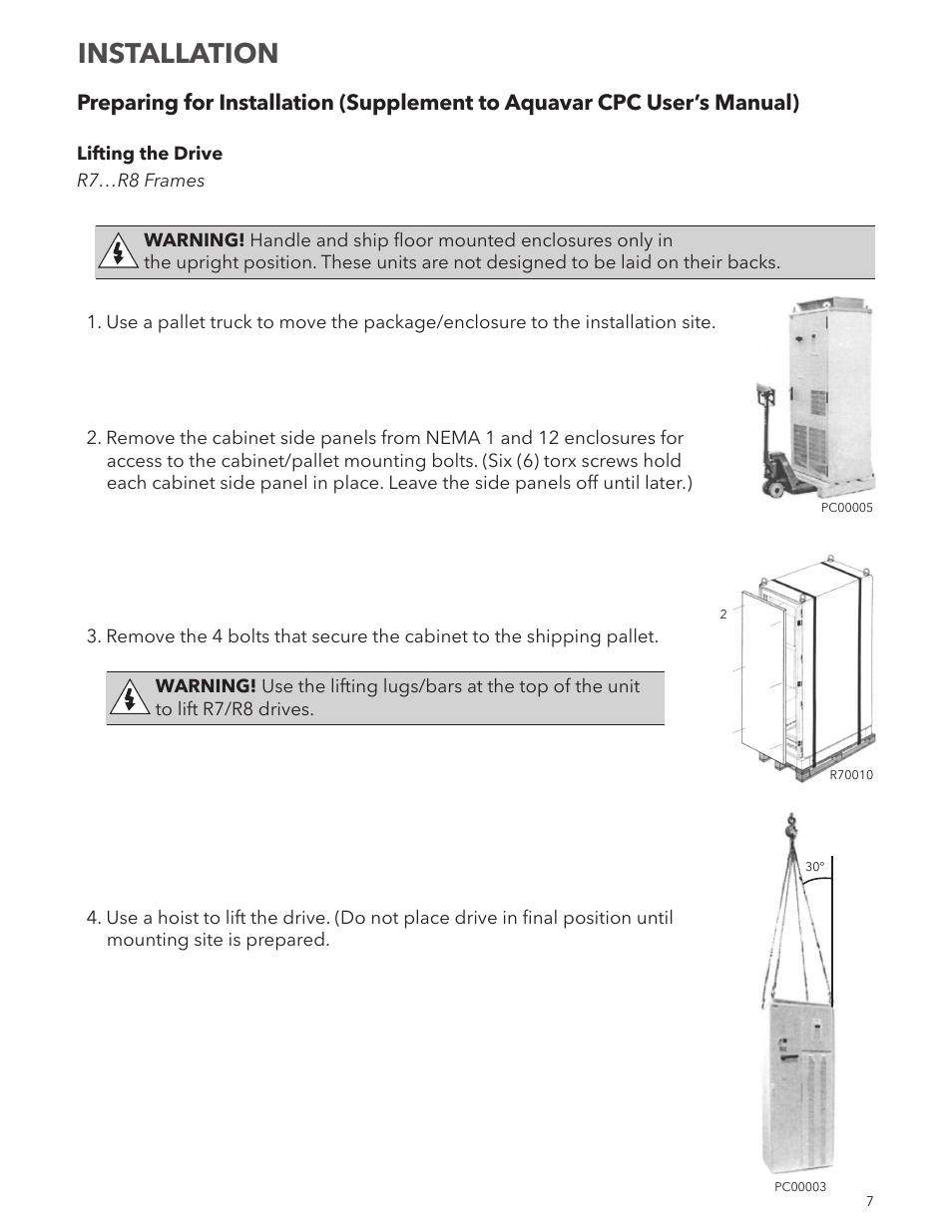 Installation | Xylem IM250R03 Aquavar CPC-FD User Manual | Page 7 / 44