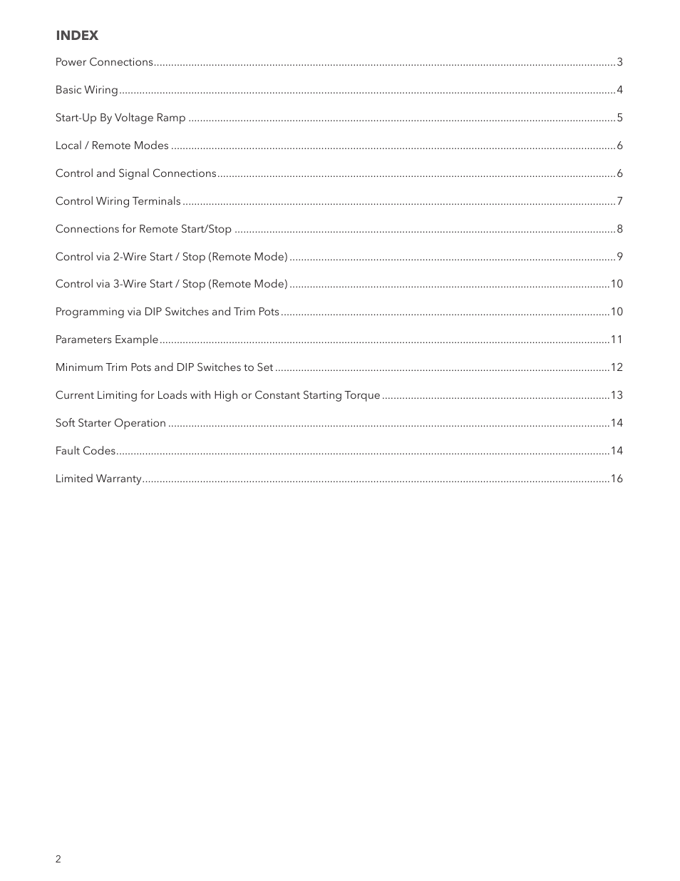 Xylem IM253 R0 AquaStart Combination Soft Starters User Manual | Page 2 / 16