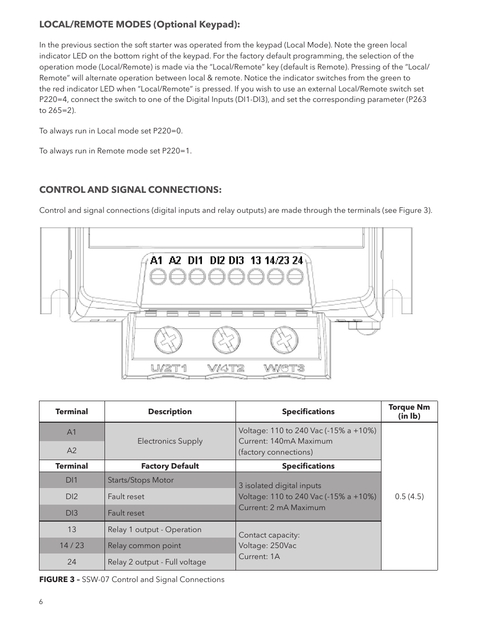 Xylem IM253 R0 AquaStart Combination Soft Starters User Manual | Page 6 / 16